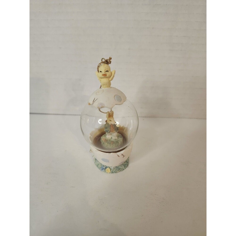 Easter Egg Ornament Bunny Inside Globe